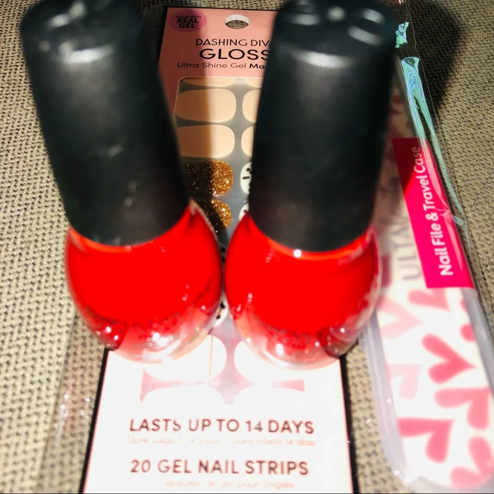 🎁 2/$10 Nail Care Bundle Sinful Colors Nail Polish Dashing Diva Gold Glitter - Picture 13 of 16